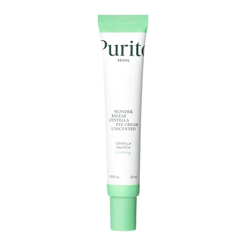 PURITO Wonder Releaf Centella Eye Cream Unscented - Obnovujúci očný krém s pupočníkom a peptidmi
