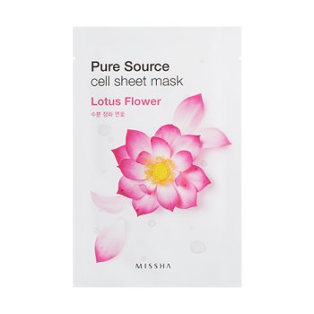 MISSHA Pure Source Cell Sheet Mask (Lotus) - Plátýnková maska s výtažkem lotosového květu