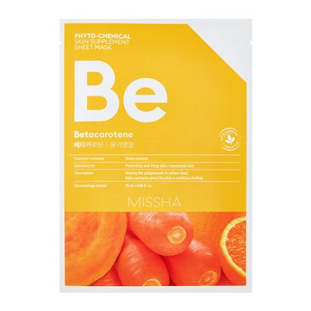 MISSHA Phytochemical Skin Supplement Sheet Mask (Betacarotene/Nourishing) – Vyživujúca maska maska z mikrovlákna