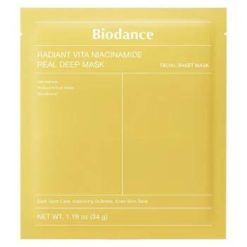 BIODANCE Radiant Vita Niacinamide Real Deep Mask - Rozjasňujúca maska ​​s niacínamidom