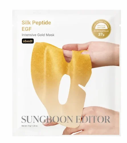 SUNGBOON EDITOR Silk Peptide EGF Gold Mask - Hydrogélová maska s hodvábnymi peptidmi, EGF a zlatom