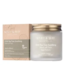 MARY&MAY Cica Teatree Soothing Wash Off Pack - Upokojujúca ílová maska ​​s tea tree
