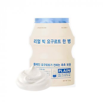 A'PIEU Real Big Yogurt One-Bottle (Plain) – Plátýnková maska s meruňkovým extraktem