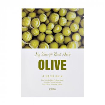 A'PIEU My Skin-Fit Sheet Mask (Olive) – Zpevňující plátýnková maska s extraktem z oliv