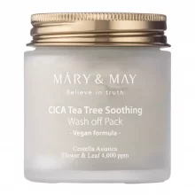 MARY&MAY Cica Teatree Soothing Wash Off Pack - Upokojujúca ílová maska ​​s tea tree