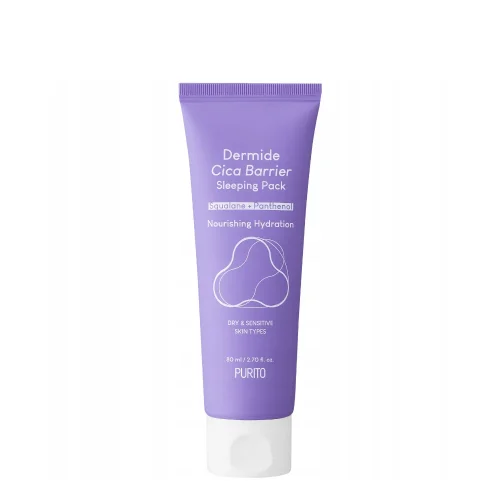 PURITO Dermide Cica Barrier Sleeping Pack - Krémová nočná maska ​​na posilnenie pleti