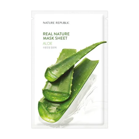 NATURE REPUBLIC Real Nature Sheet Mask Aloe - Hydratační a zklidňující plátýnková maska