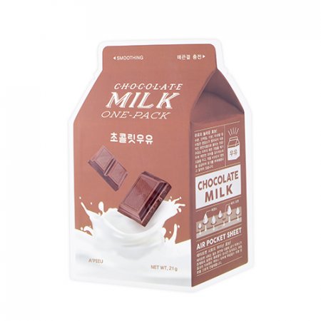 A'PIEU Chocolate Milk One-Pack – Vyhladzujúca plátienková maska s extraktom z kakaa