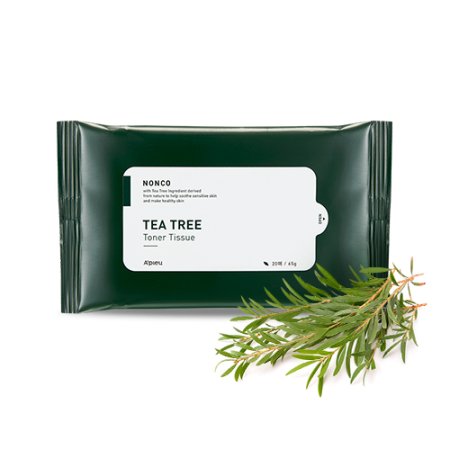 A'PIEU Nonco Tea Tree Toner Tissue – Pleťové obrúsky s obsahom bylinného tonera