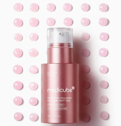 MEDICUBE PDRN Pink Exosome Shot Serum 7500 - Intenzívne sérum s PDRN, exozómami a mikroihličkovým efektom