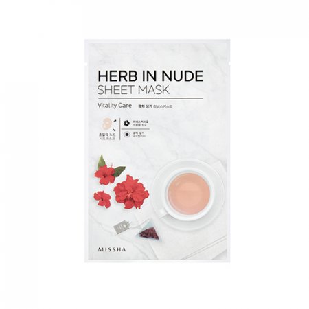MISSHA Herb In Nude Sheet Mask (Vitality Care) – Bylinná plátýnková maska navracející pokožce vitalitu