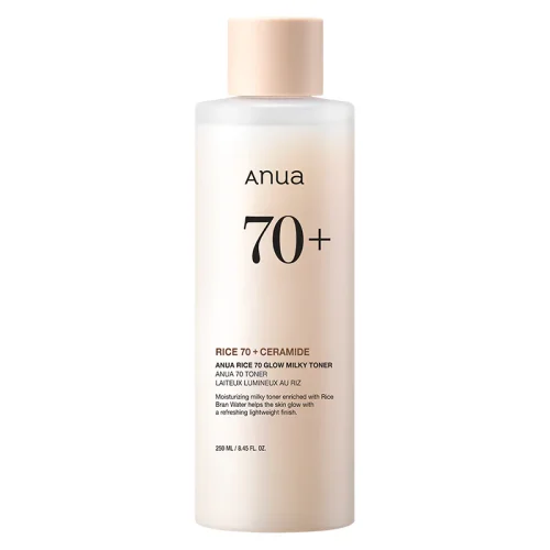 ANUA Rice 70 Glow Milky Toner - Rozjasňujúci pleťové tonikum s ryžou