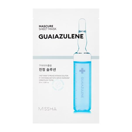 MISSHA Mascure Calming Solution Sheet Mask (Guaiazulene) – Zklidňující plátýnková maska