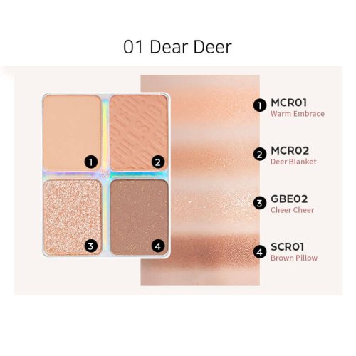 A'PIEU Full Shot Routine Eye Palette No.1 (Dear Deer) - Paletka očních stínů