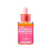 PURITO TXA 6 Niacinamide 10 Retinal Serum – Rozjasňující a obnovující sérum s tranexamovou kyselinou, niacinamidem a retinalem