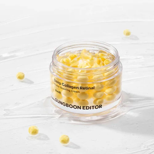SUNGBOON EDITOR Deep Collagen Retinol Power Boosting Capsule Cream - Spevňujúci nočný krém s retinolom a kolagénom