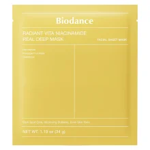BIODANCE Radiant Vita Niacinamide Real Deep Mask - Rozjasňujúca maska ​​s niacínamidom