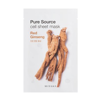MISSHA Pure Source Cell Sheet Mask (Red Ginseng) - Plátýnková maska s výtažkem červeného ženšenu