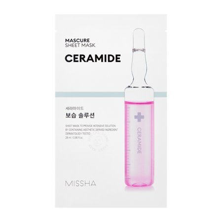 MISSHA Mascure Moisture Barrier Solution Sheet Mask (Ceramide) – Plátienková maska pre suchú a oslabenú pleť