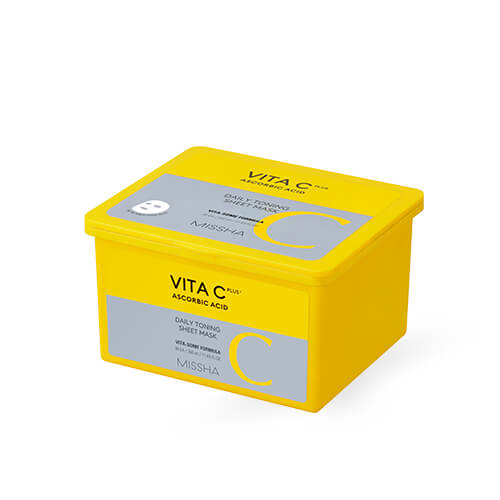 MISSHA VITA C Plus Daily Toning Sheet Mask - Rozjasňující plátýnkové masky s vitamínem C (30 ks)