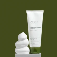 MARY&MAY Houttuynia Cordata + Tea Tree Cleansing Foam - Upokojujúca čistiaca pena pre problematickú pleť