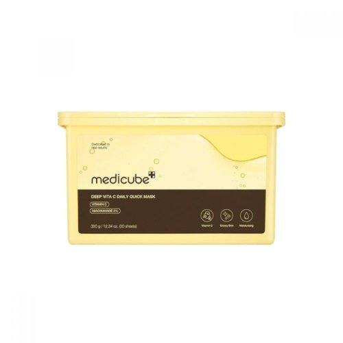 MEDICUBE Deep Vita C Daily Quick Mask - Rozjasňujúce pleťové masky s vitamínom C