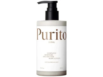 PURITO Luminous Moisture Shea Butter Body Lotion Cotton Dreamlight – Vyživující tělové mléko s bambuckým máslem