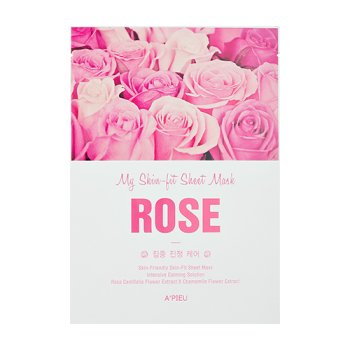 A'PIEU My Skin-Fit Sheet Mask (Rose) – Upokojujúca plátienková maska s extraktom z ruže