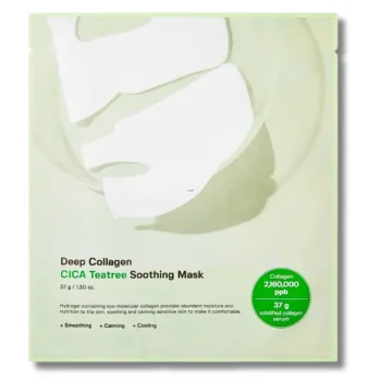 SUNGBOON EDITOR Deep Collagen Mask Cica Teatree Soothing – Zklidňující kolagenová plátýnková maska s centellou a tea tree