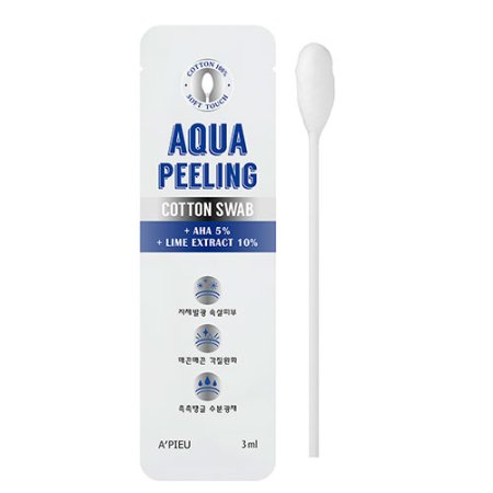 A'PIEU Aqua Peeling Cotton Swab (Mild) – Jemná vatová tyčinka s peelingových efektem