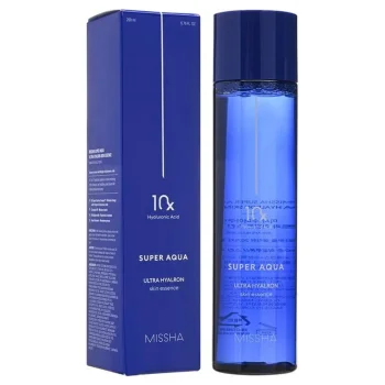SUPER AQUA Ultra Hyalron Skin Essence 10x – Hydratačná pleťová esencia 3v1 v toneru