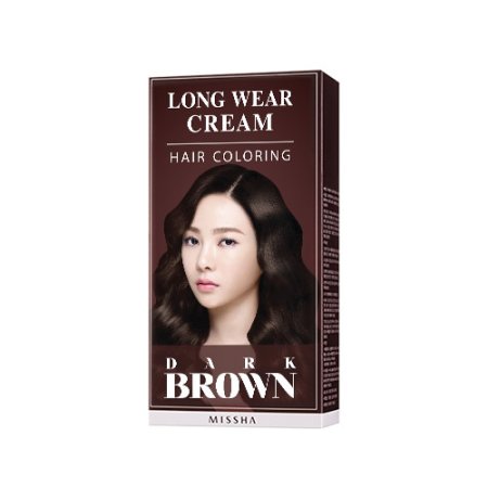 MISSHA Long Wear Cream Hair Coloring Dark Brown - Dlouhotrvající barva na vlasy