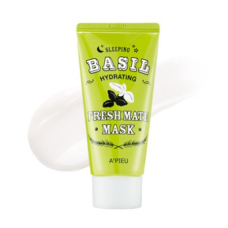 A'PIEU Fresh Mate Basil Mask (Hydrating) – Bohatě hydratující noční pleťová maska