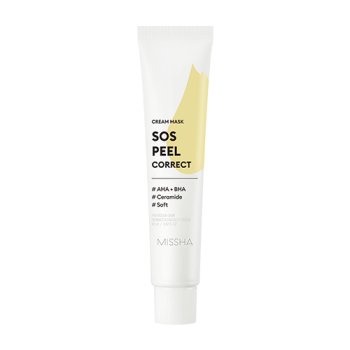 MISSHA SOS Peel Correct Cream Mask – Zmývateľná pleťová maska s peelingovým účinkom