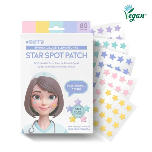 OOTD Hydrocolloid Star Spot Patch - Hvězdičkové náplasti na akné
