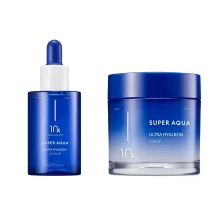 SUPER AQUA Ultra Hyalron Duo Set (Ampoule & Cream) - Hydratačná sada s kyselinou hyalurónovou (ampula + krém)