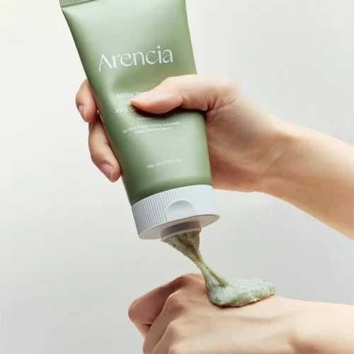 ARENCIA Green Tea + LHA Deep Pore Rice Cake Cleanser - Čisticí pasta na póry se zeleným čajem a LHA