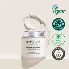 MARY&MAY Lemon Niacinamid Glow Wash Off Pack - Rozjasňující jílová maska s niacinamidem