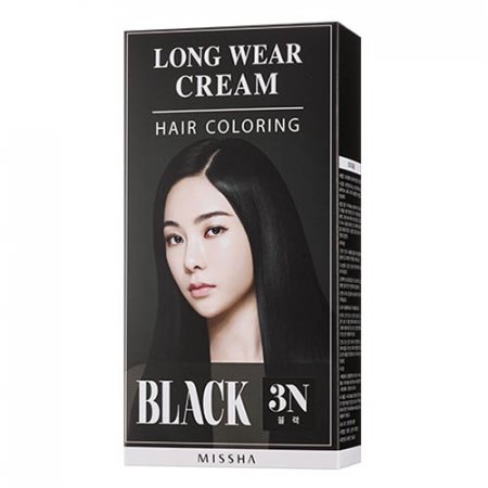 MISSHA Long Wear Cream Hair Coloring Black - Dlhotrvajúca farba na vlasy