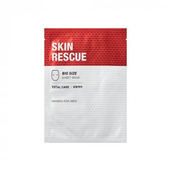 MISSHA For Men Skin Rescue Sheet Mask (Total Care) – Protivrásková maska pro muže