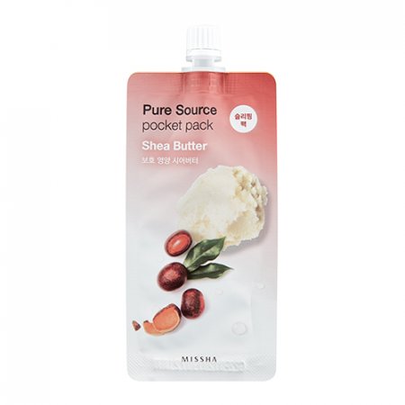 MISSHA Pure Source Pocket Pack (Shea Butter) – Noční vyživující maska s extraktem z bambuckého másla