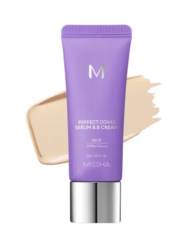 MISSHA M Perfect Cover Serum BB Cream 20 ml - Pečující BB krém s UV ochranou - Odstín: No.21 / Light Beige