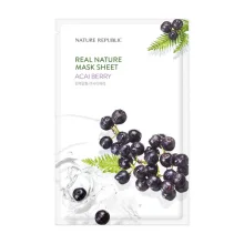 NATURE REPUBLIC Real Nature Sheet Mask Acai Berry - Hydratační a zklidňující plátýnková maska