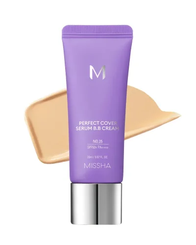 MISSHA M Perfect Cover Serum BB Cream 20 ml - Ošetrujúci BB krém s UV ochranou - Odtieň: No.25 / Warm Beige