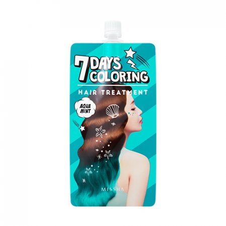 MISSHA Seven Days Coloring Hair Treatment (Aqua Mint) – 7denná farbiaca vlasová starostlivosť