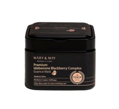 MARY&MAY Premium Idebenone Blackberry Complex Essence Mask - Jednorázová revitalizačná pleťová maska 20ks