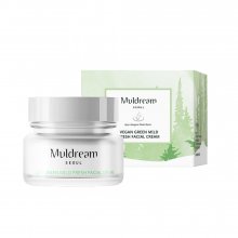 MULDREAM Vegan Green Mild Fresh Facial Cream - Lehký krém pro mastnou pleť