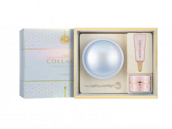 MISSHA 24K Collagen Moisture Gel Cream – Prémiová hydratačná sada s 24K zlatom
