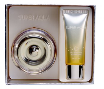 SUPER AQUA Cell Renew Snail Cream Special Set - Pleťový krém a nočná maska so slimačím extraktom