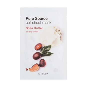 MISSHA Pure Source Cell Sheet Mask (Shea Butter) - Plátienková maska s výťažkom bambuckého masla